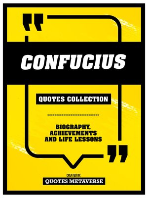 cover image of Confucius--Quotes Collection